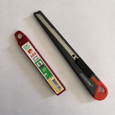 شراء 0.38mm Thick 9mm Cutter Blades High Carbon Steel Refill Blades for Wrapping التصنيع عبر الإنترنت